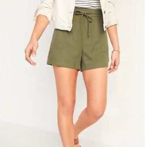 NWOT Olive Linen Shorts | 4in inseam | Old Navy